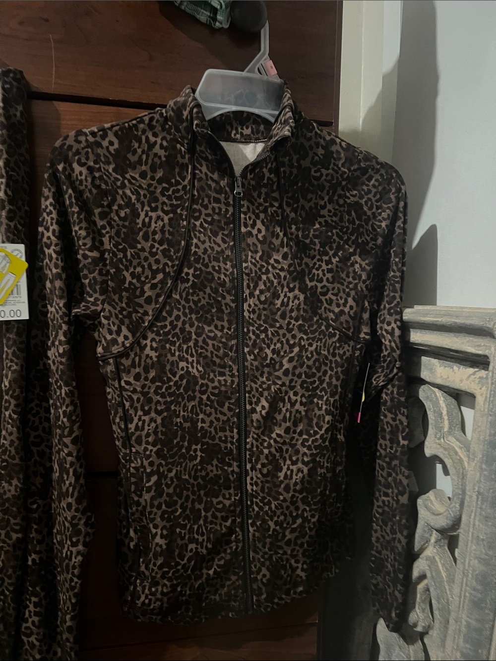 Pro Player Brown Leopard-Print Zip Front Bomber Jacket and matching leggings